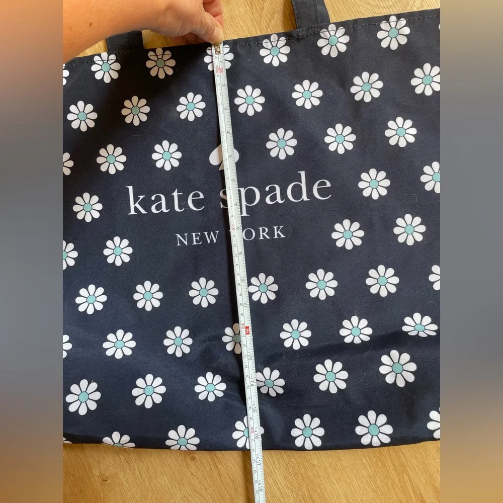 Kate Spade large tote bag navy blue floral daisies